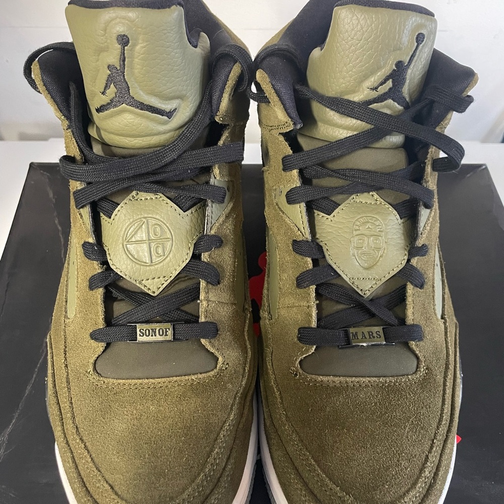 Jordan Son of Mars Rare Green High-Top Sneakers with Suede Finish Excellent Cond
